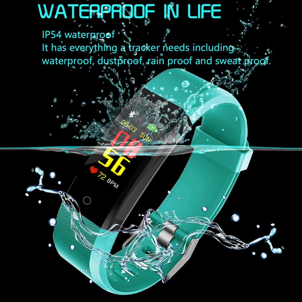 115Plus Fitness Tracker - Heart Rate & Blood Oxygen Monitor, IP67 Waterproof, Sleep & Activity Tracking