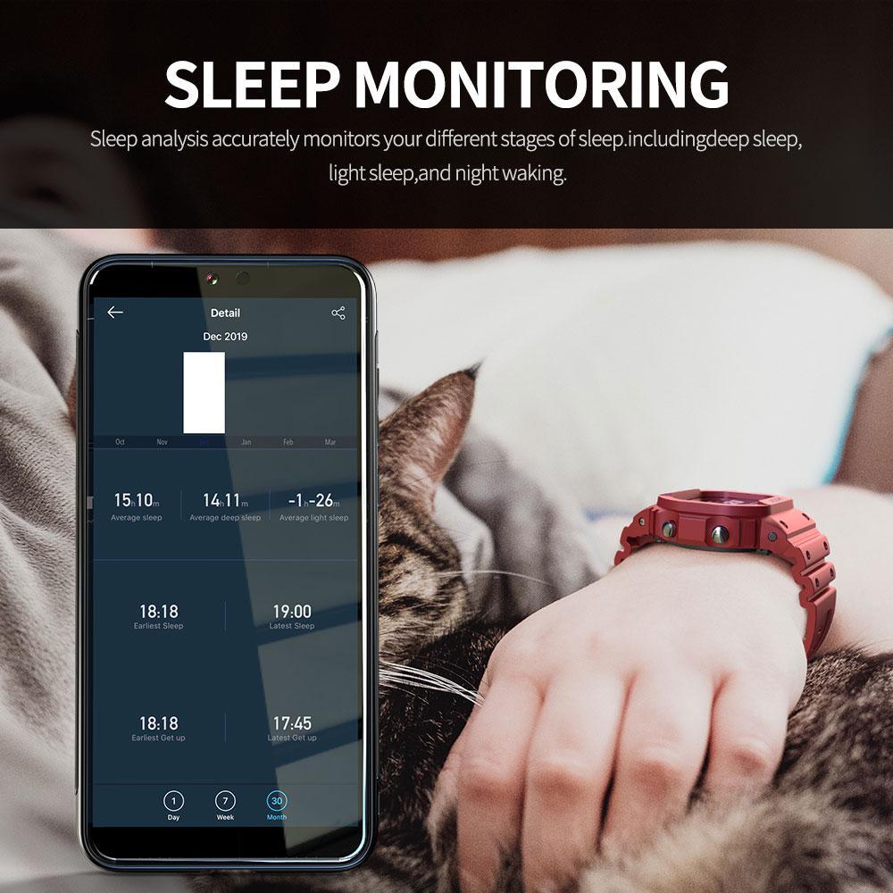 Military Ocean Army Smart Watch For Menand Woman For  Fitness and Sport With Tracker Blood Pressure Message Push Heart Rate Monitor and Clock Smartwatc For Android