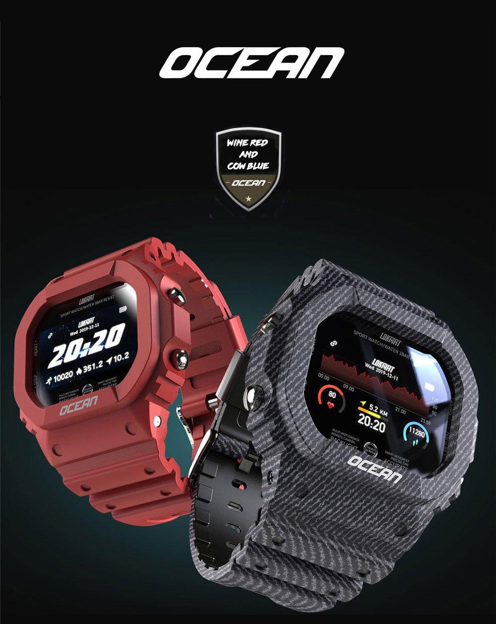 Military Ocean Army Smart Watch For Menand Woman For  Fitness and Sport With Tracker Blood Pressure Message Push Heart Rate Monitor and Clock Smartwatc For Android