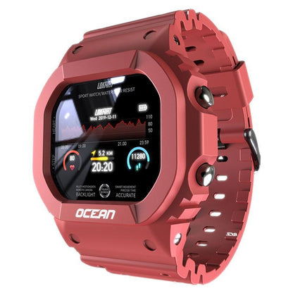 Military Ocean Army Smart Watch For Menand Woman For  Fitness and Sport With Tracker Blood Pressure Message Push Heart Rate Monitor and Clock Smartwatc For Android