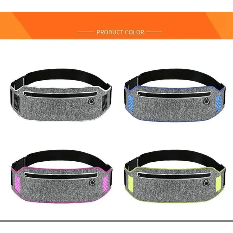 Trendy Slim Running Belt Fanny Pack Fitness Workout Exercise Waist Bag Jogging Belt Bag Gym Fitness Bag Ultra Light Runners Belt Travel Money Belt For Men Women