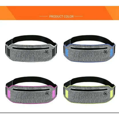 Trendy Slim Running Belt Fanny Pack Fitness Workout Exercise Waist Bag Jogging Belt Bag Gym Fitness Bag Ultra Light Runners Belt Travel Money Belt For Men Women