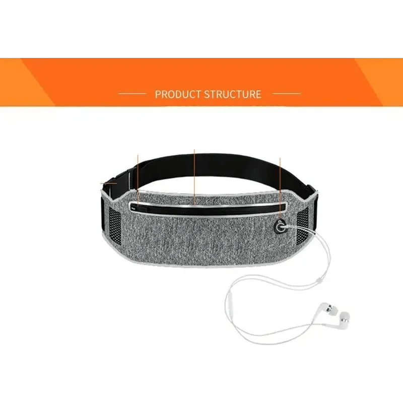 Trendy Slim Running Belt Fanny Pack Fitness Workout Exercise Waist Bag Jogging Belt Bag Gym Fitness Bag Ultra Light Runners Belt Travel Money Belt For Men Women